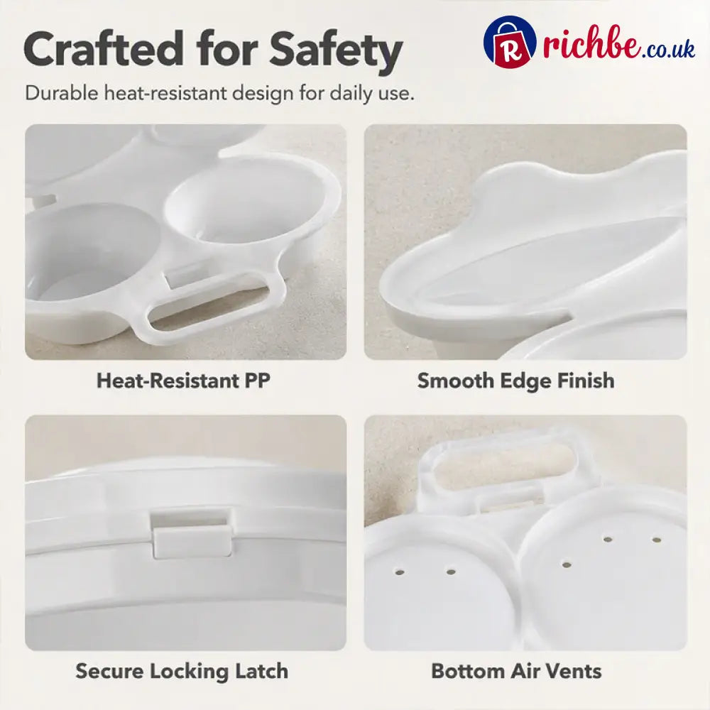🍳 BUY 1 GET 1 FREE! ✨ Dual Cavity Microwave Egg Poacher – Quick Oil-Free Cooking, Food-Grade PP & Versatile Kitchen Essential 💫