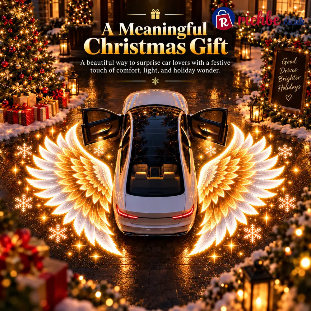 🎄 BUY 1 GET 1 FREE 🎁 Guardian Wings™ – Christmas Angel Wing Car Door Projector Lights (2-Pack) ✨