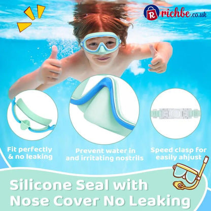 🏊‍♀️Buy 1 Get 1 Free🏊‍♀️-HD children’s large frame waterproof and anti-fog swimming goggles