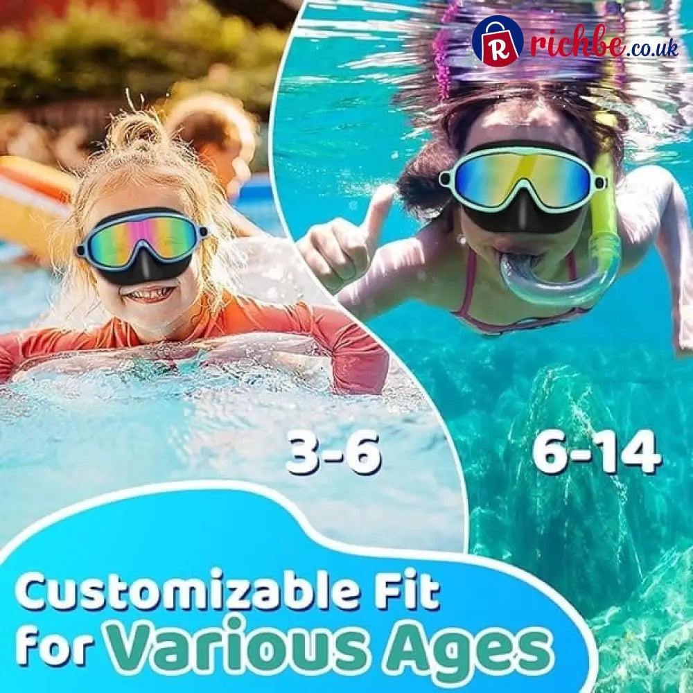 🏊‍♀️Buy 1 Get 1 Free🏊‍♀️-HD children’s large frame waterproof and anti-fog swimming goggles