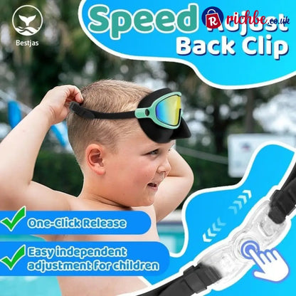 🏊‍♀️Buy 1 Get 1 Free🏊‍♀️-HD children’s large frame waterproof and anti-fog swimming goggles