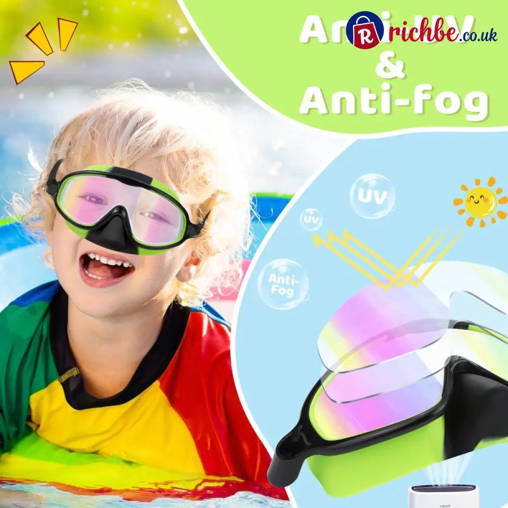 🏊‍♀️Buy 1 Get 1 Free🏊‍♀️-HD children’s large frame waterproof and anti-fog swimming goggles