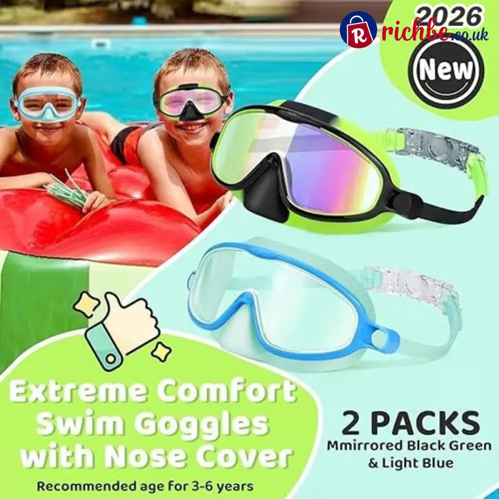 🏊‍♀️Buy 1 Get 1 Free🏊‍♀️-HD children’s large frame waterproof and anti-fog swimming goggles