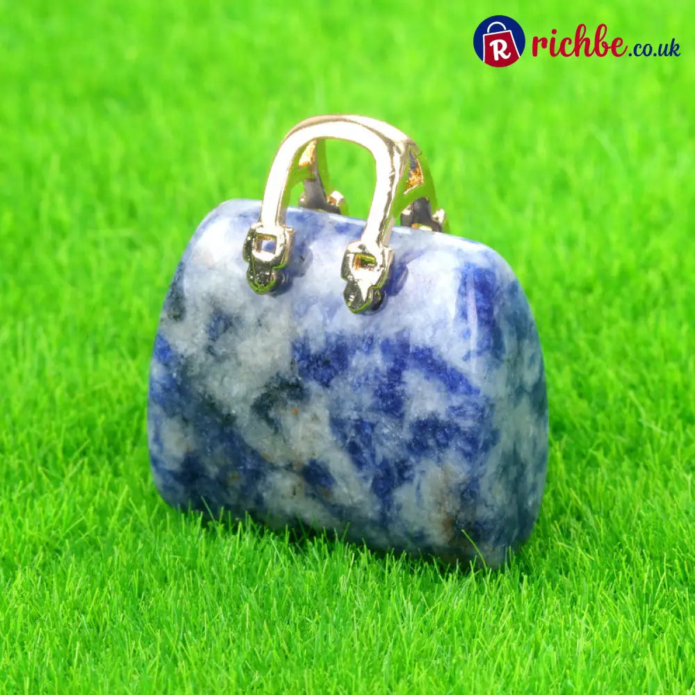 🌸Buy 1 Get Free 1 🌸Miniature Elegant Stone Handbag Ornament - Dark Blue（2PCS） / 30 × 25 × 12mm (1.18 × 0.98 × 0.47