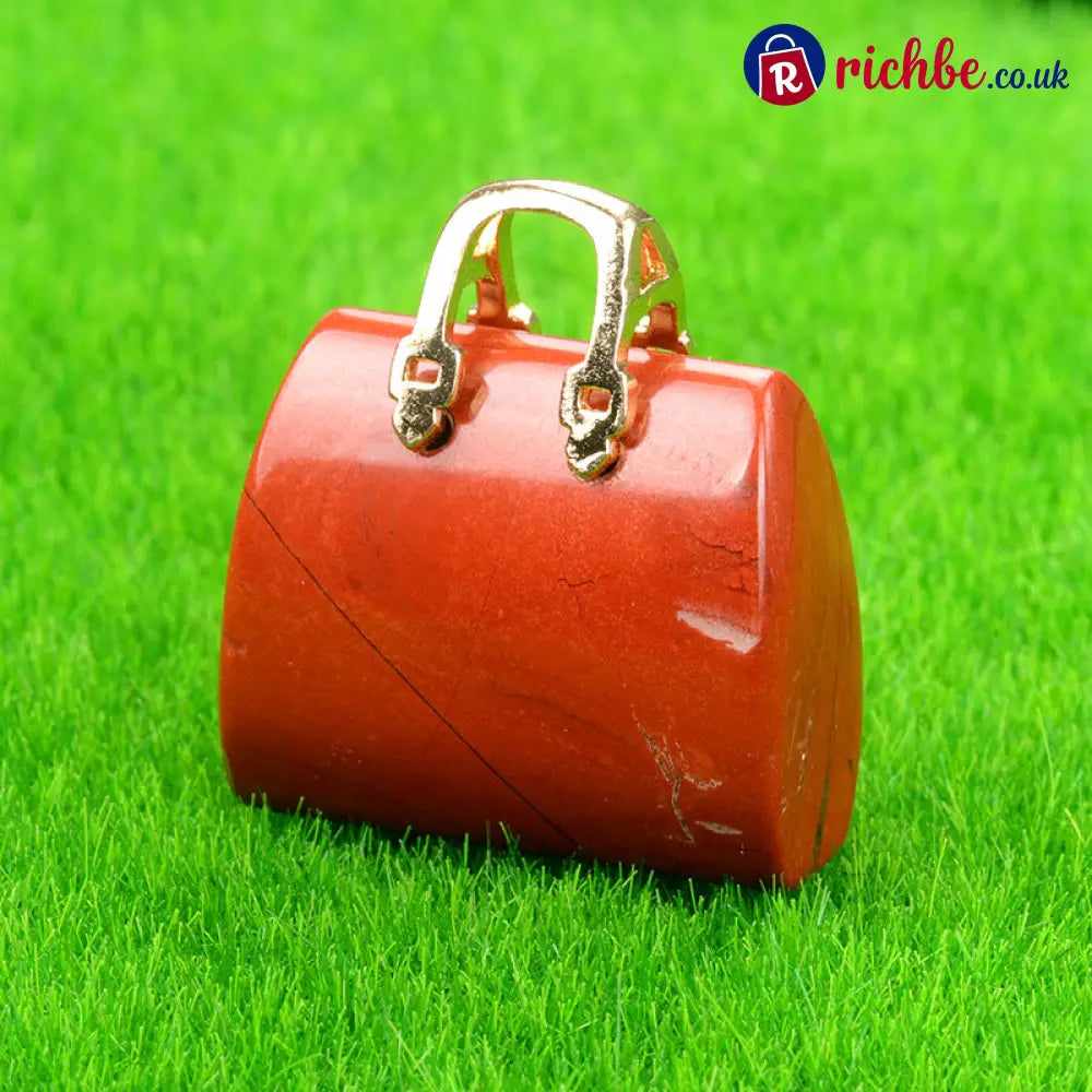 🌸Buy 1 Get Free 1 🌸Miniature Elegant Stone Handbag Ornament - Red（2PCS） / 30 × 25 × 12mm (1.18 × 0.98 × 0.47 inches)