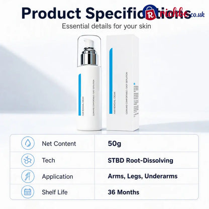 🔥🎁 Buy 1 get 1 free! 🥳💞 Over 50,000 sold! ⚡❄️ Refreshing hair removal cream for sensitive skin - 50g / Buy 1 get 1 free