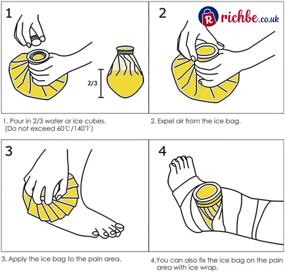 📢📢 BUY 1 GET 1 FREE!! ⏰ Reusable Ice Pack Bag – Hot & Cold Compress Leak-Proof & Perfect for Injuries Coolers &