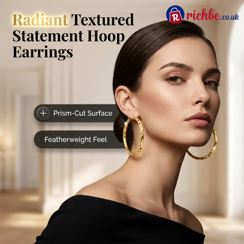 🎉 BUY 1 GET 1 FREE 🎁 Women’s Minimalist Textured Hoop Earrings – Diamond-Cut Snap Closure Everyday Glow ✨ - Clothing &