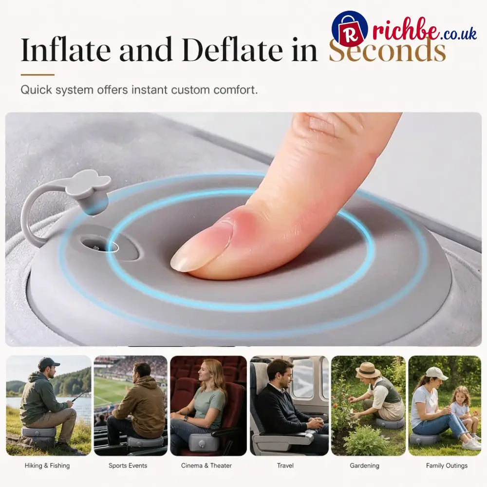📢📢Buy 2 Get 1 Free!! ⏰Portable Inflatable Concert Cushion💯Lightweight Waterproof Outdoor Seat Pad