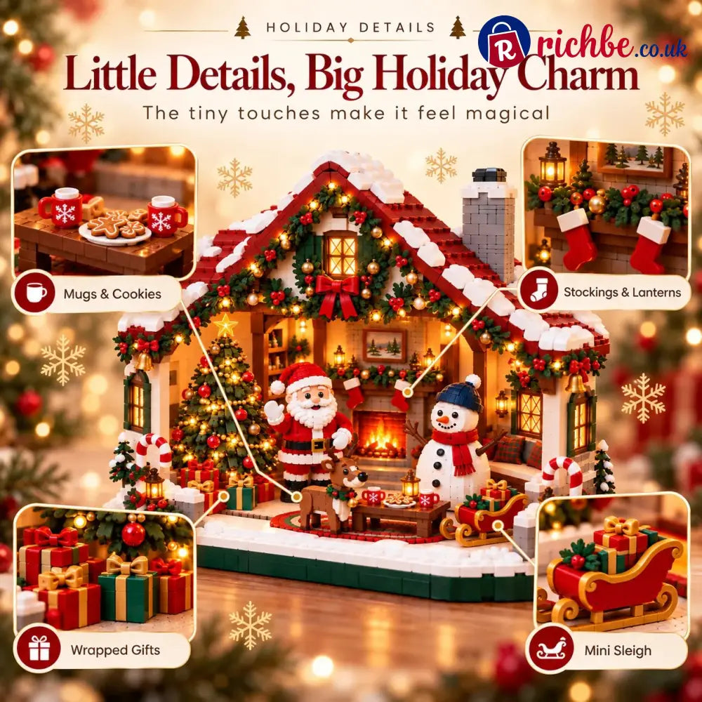 🔥Buy More Save More🔥- 🎄 Cozy Christmas Cottage Building Set – Build Together Create Memories & Display with Pride