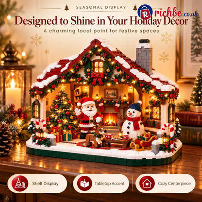 🔥Buy More Save More🔥- 🎄 Cozy Christmas Cottage Building Set – Build Together Create Memories & Display with Pride