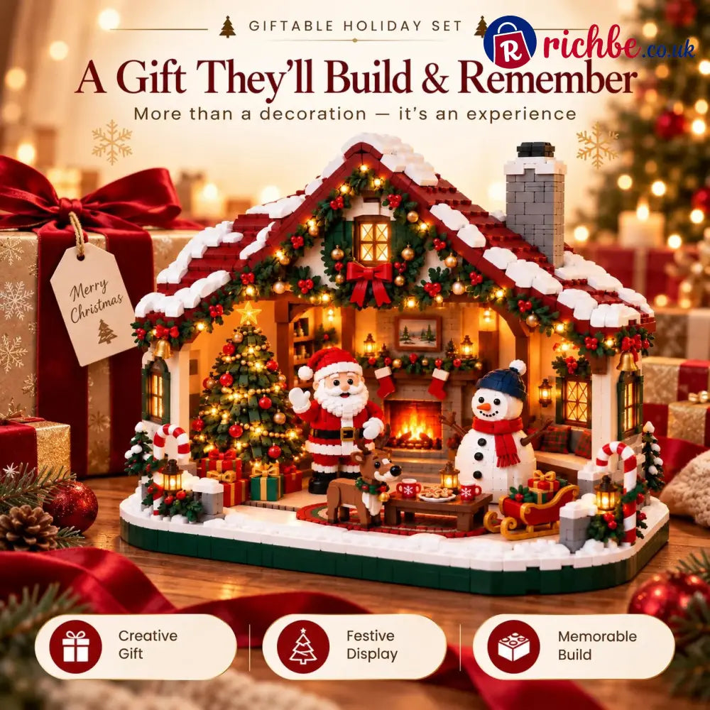 🔥Buy More Save More🔥- 🎄 Cozy Christmas Cottage Building Set – Build Together Create Memories & Display with Pride
