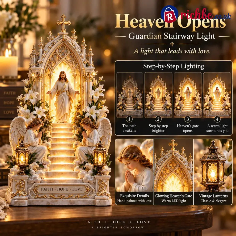 🔥Buy More Save More🔥- ✨ ✝️Heaven Opens™ – Step-by-Step Illuminated Jesus Stairway | Faith Hope & Love