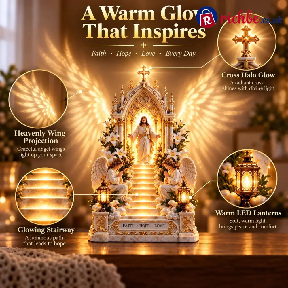🔥Buy More Save More🔥- ✨ ✝️Heaven Opens™ – Step-by-Step Illuminated Jesus Stairway | Faith Hope & Love