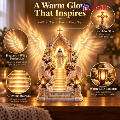 🔥Buy More Save More🔥- ✨ ✝️Heaven Opens™ – Step-by-Step Illuminated Jesus Stairway | Faith Hope & Love