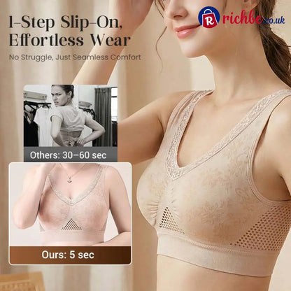 💐 Buy One Get One Free 🎁 🌸 Pure Cotton Buttonless Comfy Lifting Bra - Clothing & Accessories