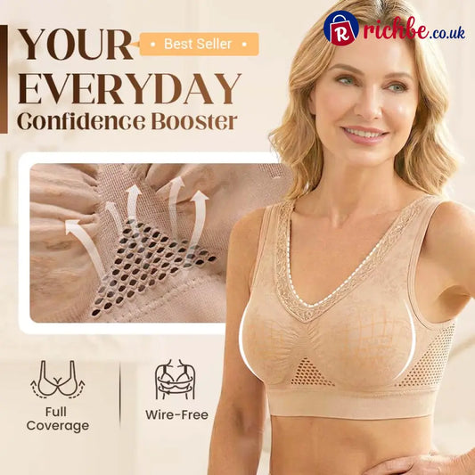 💐 Buy One Get One Free 🎁 🌸 Pure Cotton Buttonless Comfy Lifting Bra - Clothing & Accessories