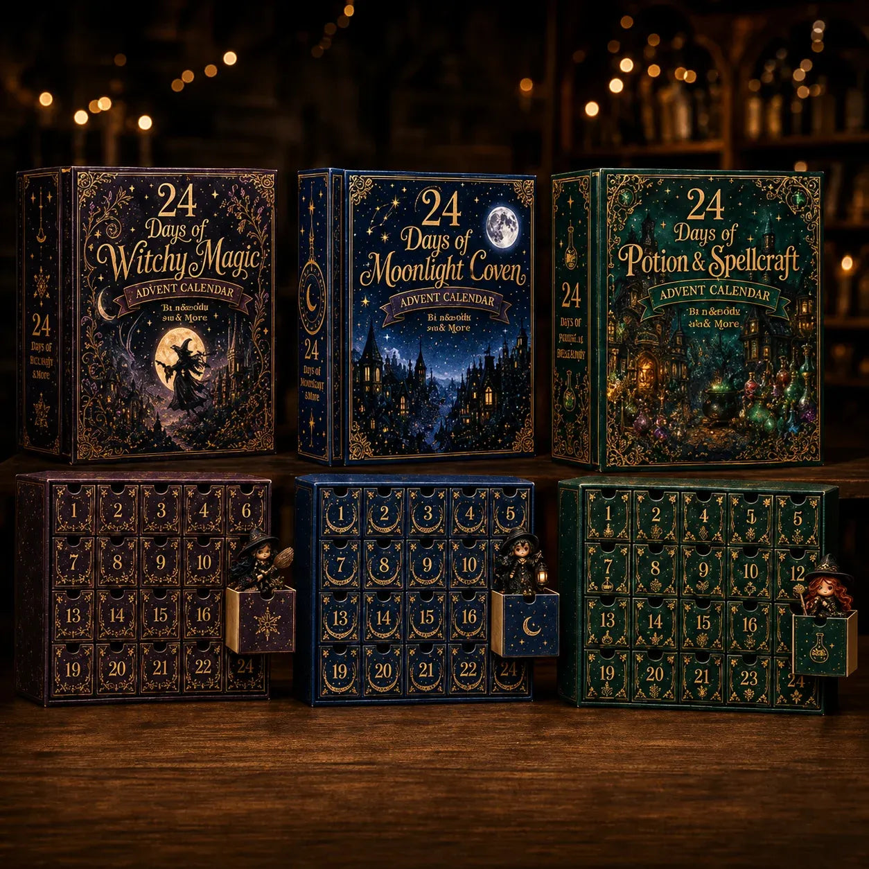 🧙‍♀️ LAST DAY 49% OFF – 24 Days Of Witchy Surprises Advent Calendar | 24 Unique Collectible Witches with Magical Themes, Mini Figures & Fantasy Display Collection ✨