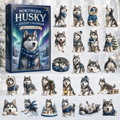 🎄Northern Husky Advent Calendar 2026 – 24-Day Festive Countdown – Gift for Husky Lovers