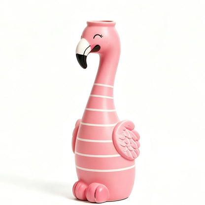 🦩Cute Flamingo Decorative Vase 🌸 5 Styles Resin Figurine Vase Tabletop Centerpiece Indoor Home Shelf Decor Gift