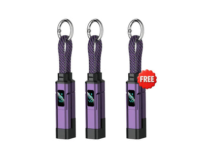 🔥Limited Time SALE 40% OFF🔥4-in-1 Digital Display Keychain Charging Cable