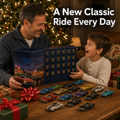 🏎️ 24 Days of Classic American Cars Advent Calendar – 24 Vintage Ride Collectibles for Car Lovers