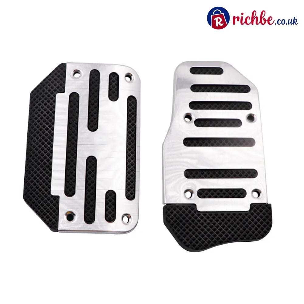 🚗 🔥 Car Anti-Skid Pedal - Secure Grip & Easy Install Prevents Foot Slipping for Safe Driving ⚡📦 - Automatic / Silver