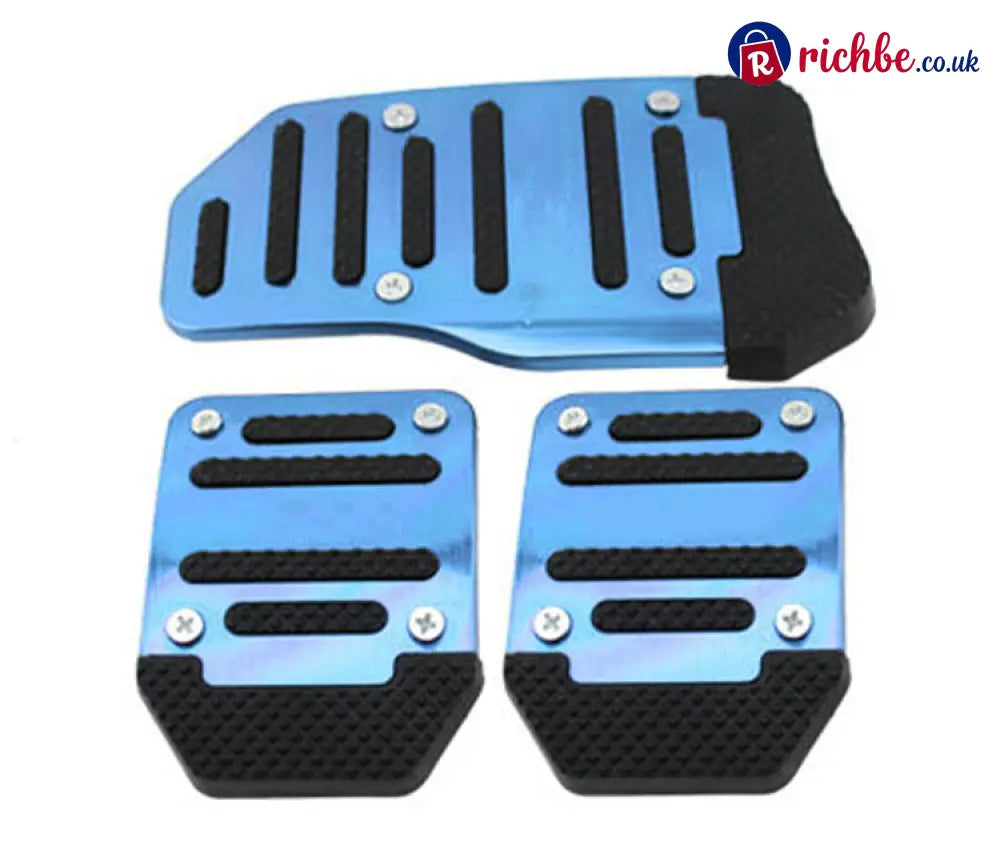 🚗 🔥 Car Anti-Skid Pedal - Secure Grip & Easy Install Prevents Foot Slipping for Safe Driving ⚡📦 - Manual / Blue