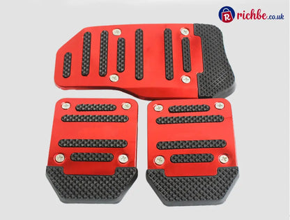 🚗 🔥 Car Anti-Skid Pedal - Secure Grip & Easy Install Prevents Foot Slipping for Safe Driving ⚡📦 - Manual / Red