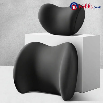 Car Headrest Neck and Waist Pillow🚗🛋️ - Black / Headrest - Car Accessories