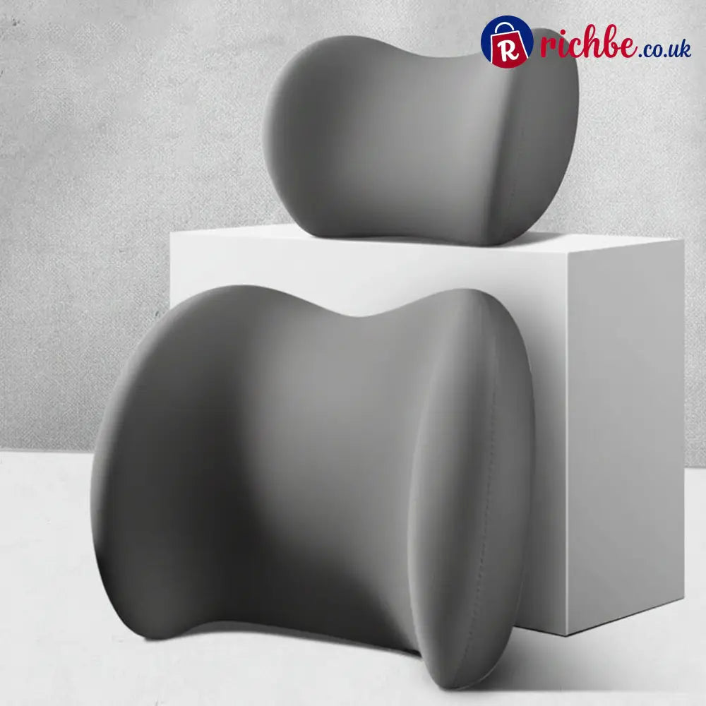 Car Headrest Neck and Waist Pillow🚗🛋️ - Gray / Headrest - Car Accessories