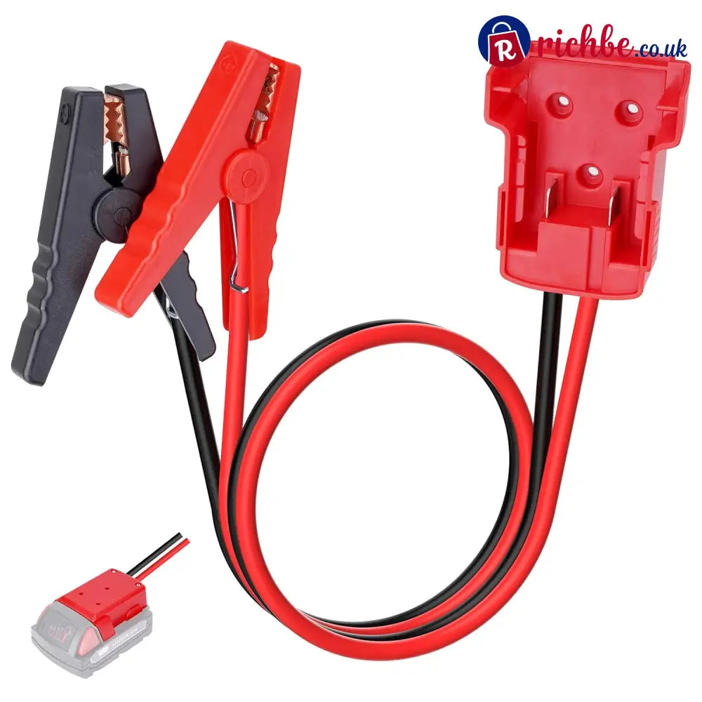 Car Starter Jumper Cables With Adapter For Dewalt 20v