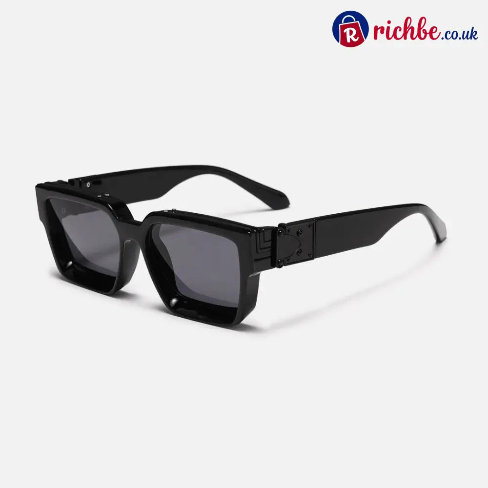 Carbon Fiber Square Sunglasses - Black
