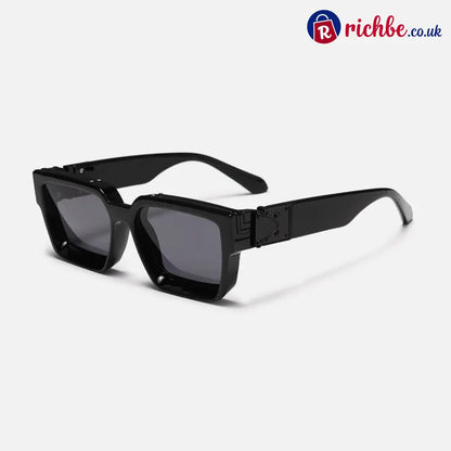 Carbon Fiber Square Sunglasses - Black