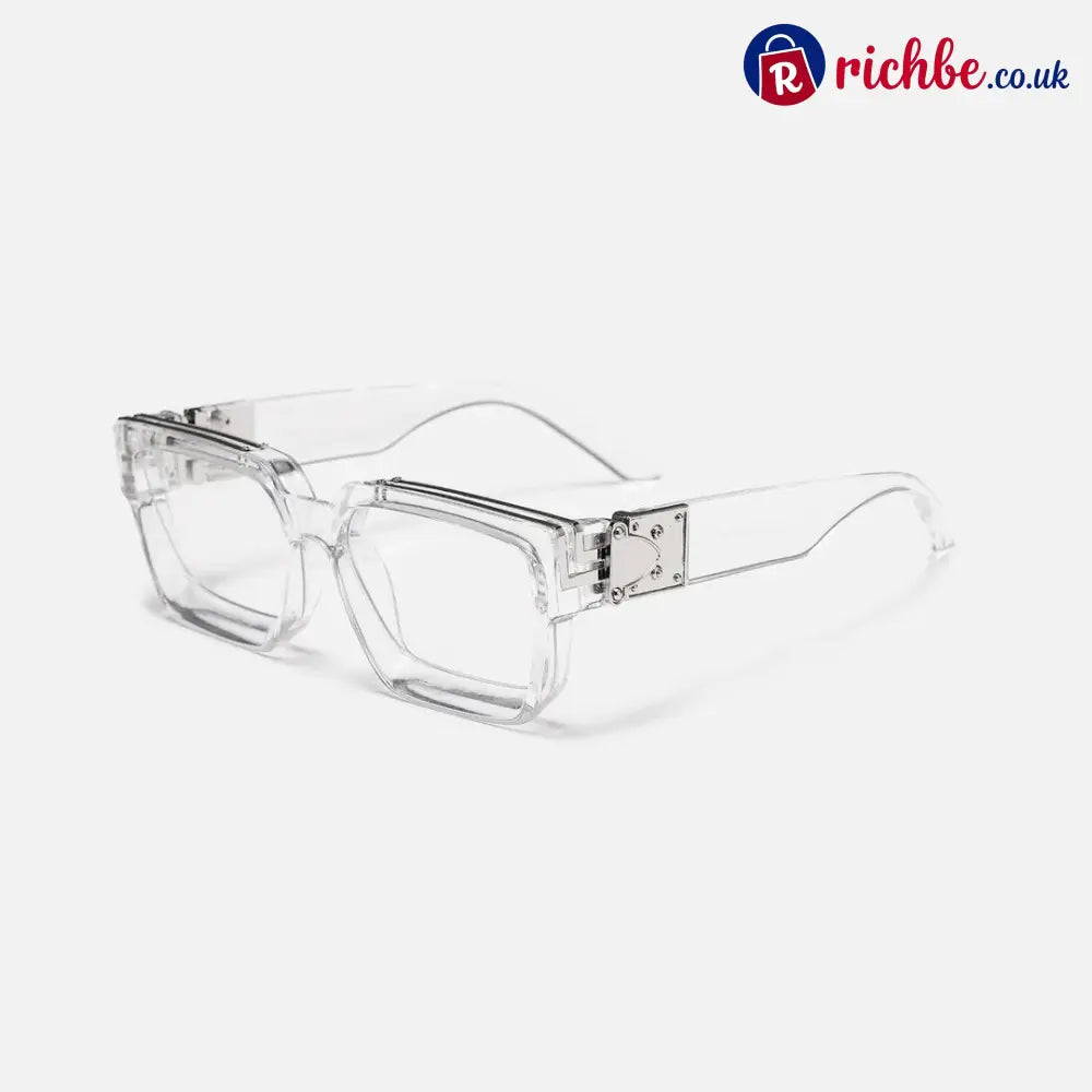 Carbon Fiber Square Sunglasses - Transparent