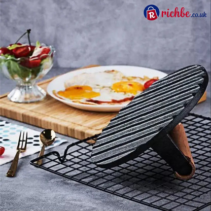 Cast Iron Steak & Burger Press with Wood Handle - Cooking & Kitchen