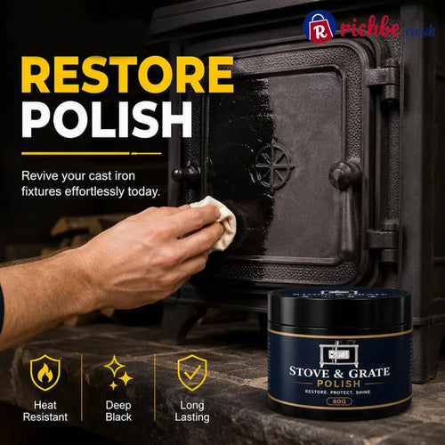 Cast Iron Stove Polish with Sponge - Cleaning & Odor