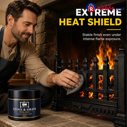 Cast Iron Stove Polish with Sponge - Cleaning & Odor