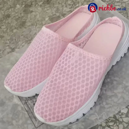 Casual Comfort Breathable Mesh Slippers - Pink / 36