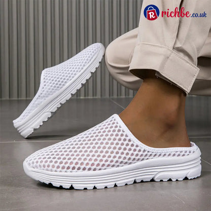 Casual Comfort Breathable Mesh Slippers - White / 36