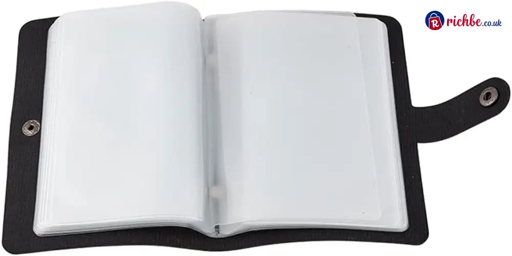 ✝️ Catholic Genuine Leather Holy Card Holder – Pocket Prayer Card Organizer with Snap Closure
