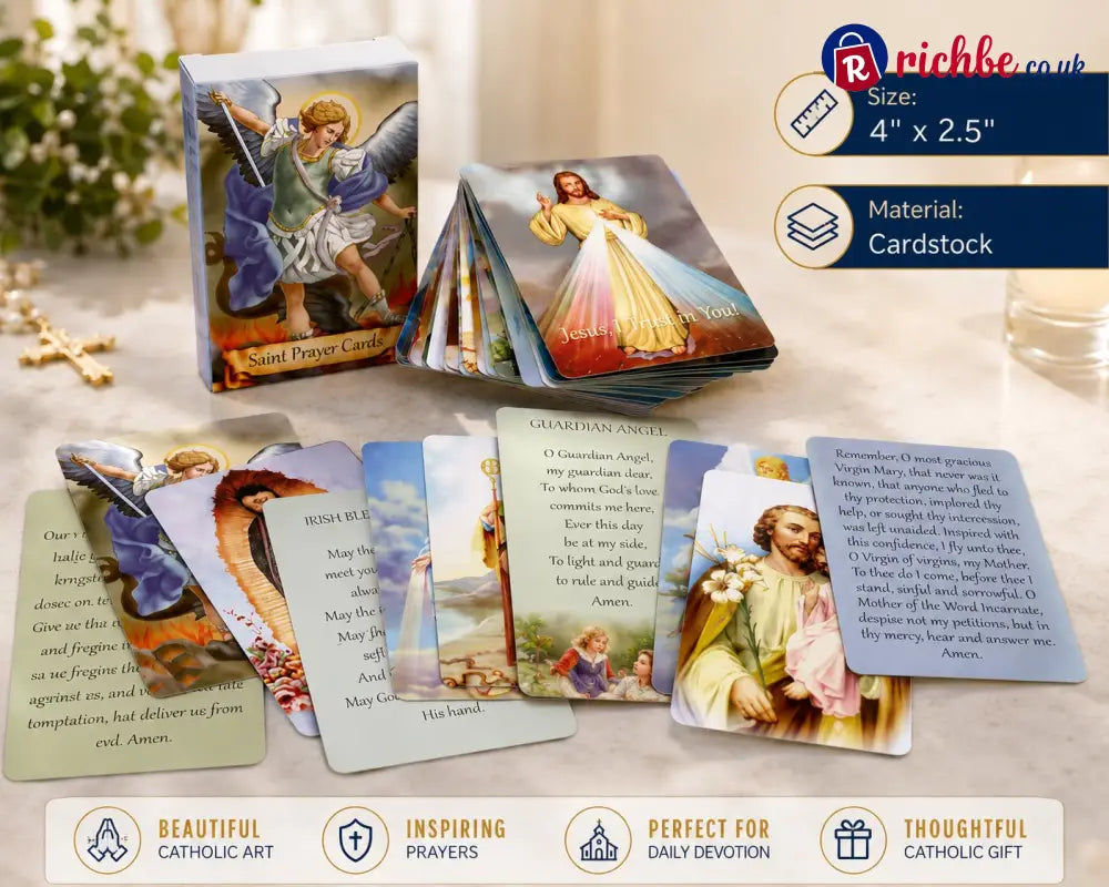 ✝️ Catholic Genuine Leather Holy Card Holder – Pocket Prayer Card Organizer with Snap Closure