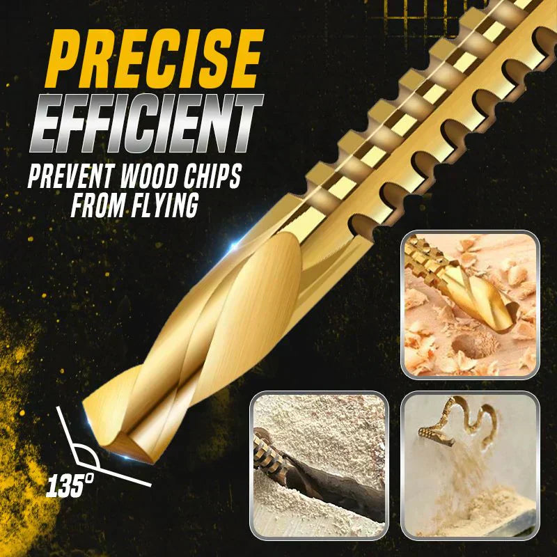 🛠️  Twist Drill Bit Set – Titanium-Coated, Serrated, Multi-Material 🔩