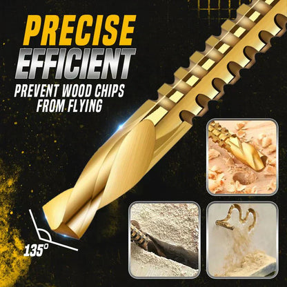 🛠️  Twist Drill Bit Set – Titanium-Coated, Serrated, Multi-Material 🔩