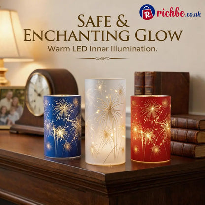 Celebration Firework Lanterns – Premium Patriotic Red White & Blue Trio