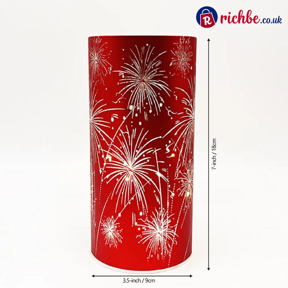 Celebration Firework Lanterns – Premium Patriotic Red White & Blue Trio - Large