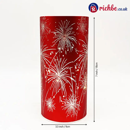 Celebration Firework Lanterns – Premium Patriotic Red White & Blue Trio - Large