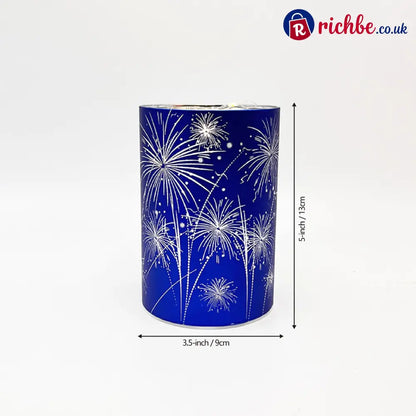Celebration Firework Lanterns – Premium Patriotic Red White & Blue Trio - Small