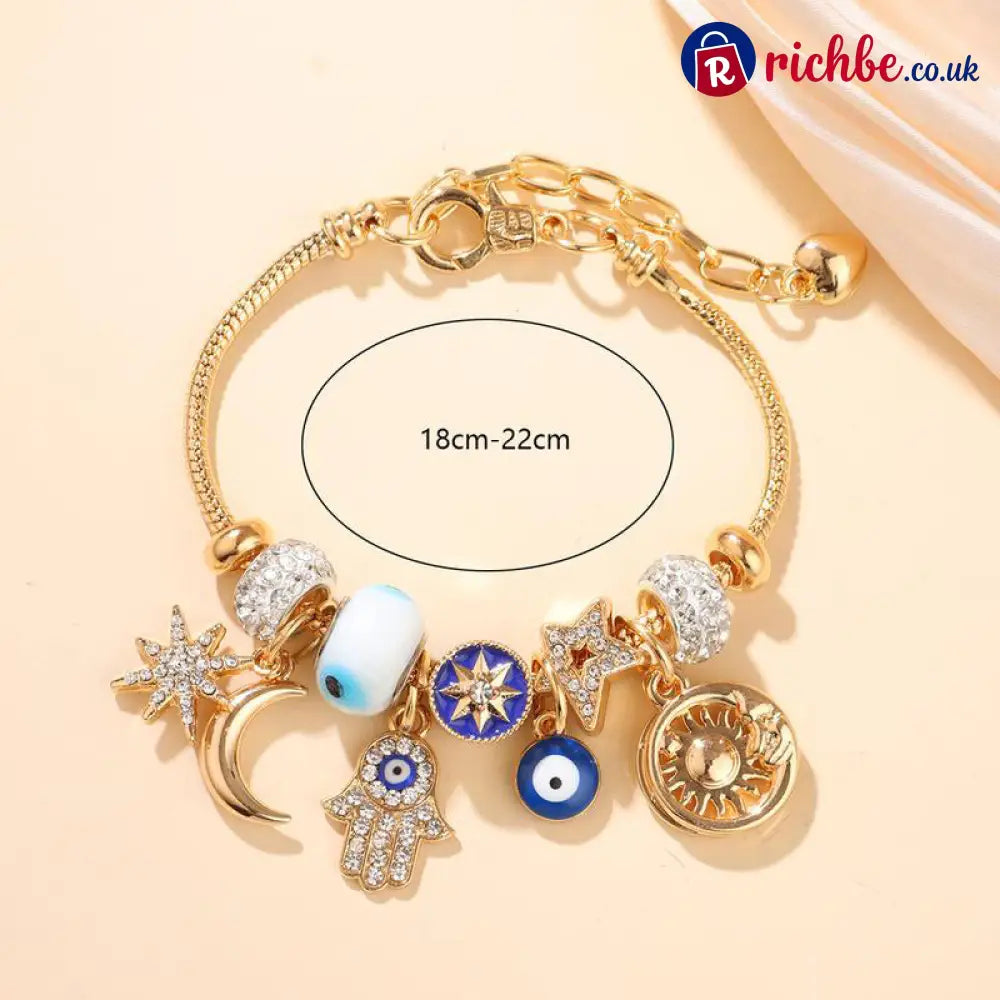 📢📢40% OFF !! ⏰Celestial Sun Moon Charm Bracelet