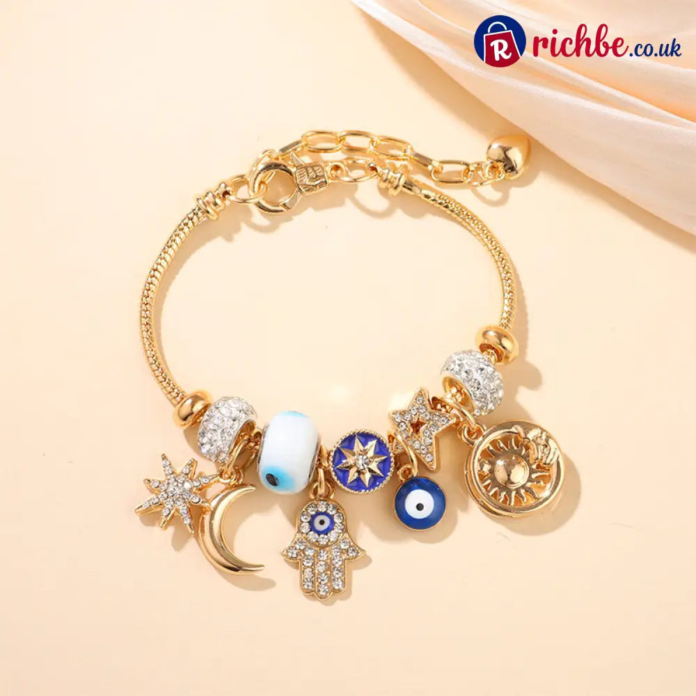 📢📢40% OFF !! ⏰Celestial Sun Moon Charm Bracelet